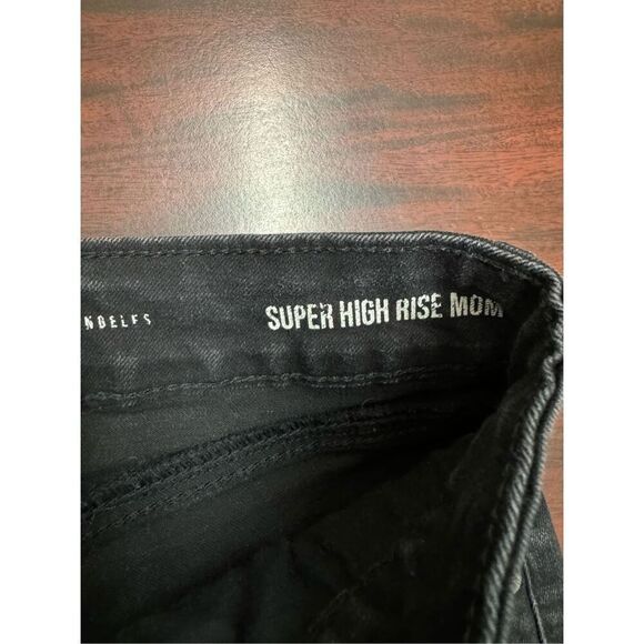 Rewash Black Super High Rise Mom Shorts Size 0/24 - Picture 4 of 7